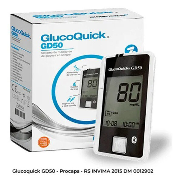 Glucometro Glucoquick Gd50 Color Blanco/Negro