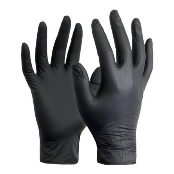 Guantes descartables Giga Prolatex color negro talle L de nitrilo con polvo x 100 unidades - Imagen 2