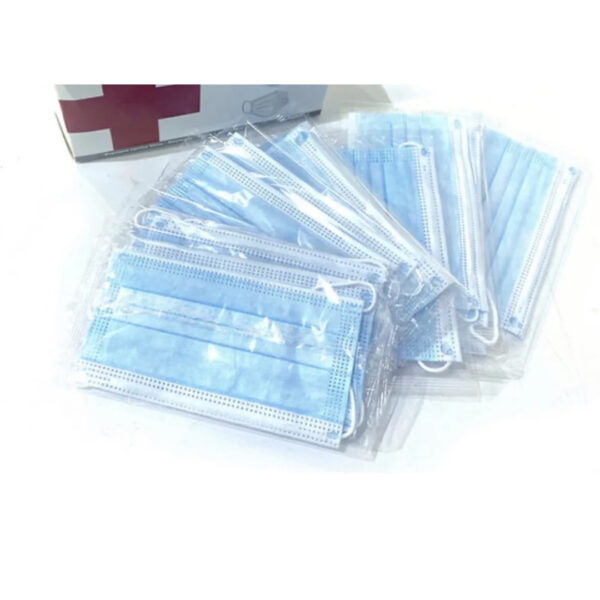 Tapabocas quirúrgico – Pack X50 unidades (3 capas, elástico, ajuste nasal) - Imagen 4