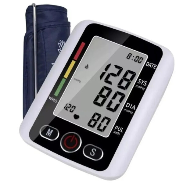 Tensiómetro digital de brazo – Pantalla LCD, memoria para 90 lecturas, sensor de movimiento